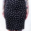 SOURPUSS POLKA DOT MIDI SKIRT BLK/WHT 2 SOURPUSS POLKA DOT MIDI SKIRT BLK/WHT