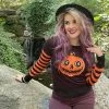 SOURPUSS PUMPKIN STRIPE SWEATER