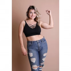 None CALISTA STRAPPY BRALETTE BLACK
