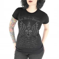 Shop Sour+Plus SERPENTINE IRON HEARTS BRIGADE WOMENS CREW NECK TEE