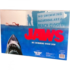 TRICK OR TREAT STUDIOS JAWS NO SWIMMING WOOD SIGN