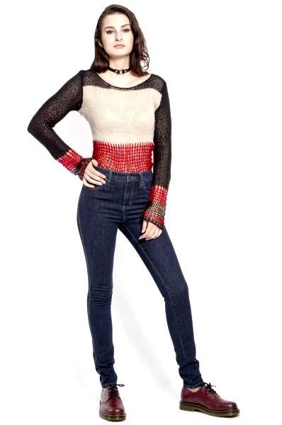 Tripp NYC TRIPP DARK BLUE DENIM HI RISE T-BACK JEANS 6 Tripp NYC TRIPP DARK BLUE DENIM HI RISE T-BACK JEANS