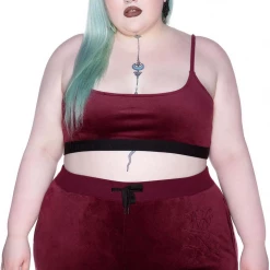 KILLSTAR JUST CROPPED UP BRALET BURGUNDY Shop Sour+Plus