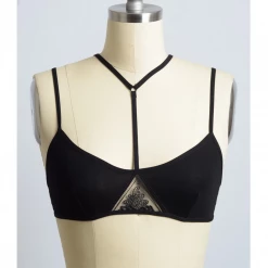 None LYRA DOUBLE Y-STRAP BRALETTE BLACK Apparel