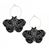 None LUNA MOTH HOOP EARRINGS BLK/WHT What's New