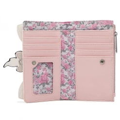 LOUNGEFLY DISNEY MARIE FLORAL FACE FLAP WALLET Accessories