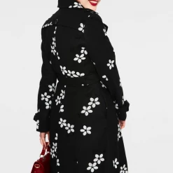 VOODOO VIXEN MARJORIE FLORAL COAT BLACK