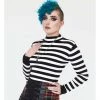 JAWBREAKER MENACE BLK/WHT STRIPED SWEATER Apparel 1 JAWBREAKER MENACE BLK/WHT STRIPED SWEATER Apparel
