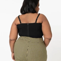 UNIQUE VINTAGE CORSET MITZI TOP BLACK