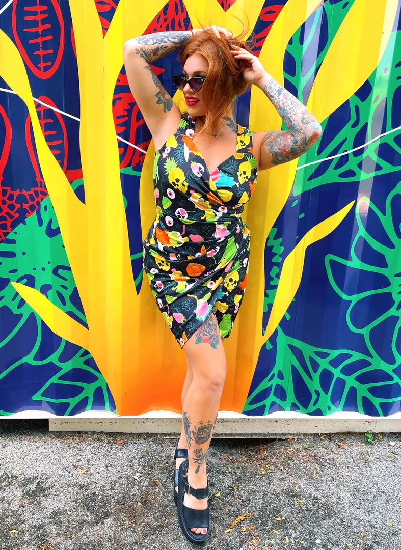 SOURPUSS MONSTER LUAU TIKI DRESS 9 SOURPUSS MONSTER LUAU TIKI DRESS