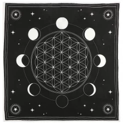 None MOON PHASE CRYSTAL GRID ALTAR CLOTH Back In Stock