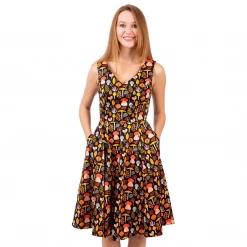 EVA ROSE MUSHROOMS MID DRESS