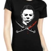 ROCK REBEL MICHAEL MYERS CROSSED KNIVES TEE