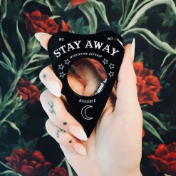 None MYSTIFYING DEFENSE OUIJA PLANCHETTE KEYCHAIN