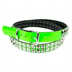 Funk Plus NEON GREEN 2 ROW PYRAMID STUD BELT Neon Dreams
