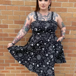 Shop Sour+Plus EVA ROSE NIGHT SKY FIT & FLARE DRESS