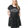 UNIQUE VINTAGE X OUIJA BOARD TESSA FIT & FLARE DRESS 1 UNIQUE VINTAGE X OUIJA BOARD TESSA FIT & FLARE DRESS