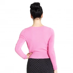 HELL BUNNY PALOMA CARDIGAN CANDY PINK Apparel