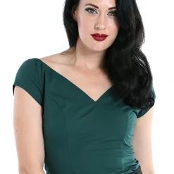 HELL BUNNY PETUNIA TOP GREEN