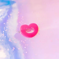 Accessories THE PINK SAMURAI CAT HEART HAIR CLIP BRIGHT PINK