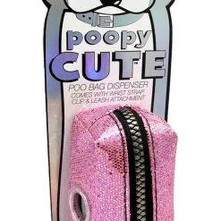 None POOPYCUTE DOG BAG PINK GLITTER