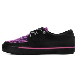 T.U.K. BLACK & PINK LEOPARD VLK SNEAKER Footwear