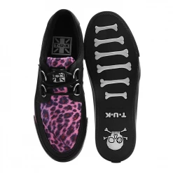 T.U.K. BLACK & PINK LEOPARD VLK SNEAKER Footwear