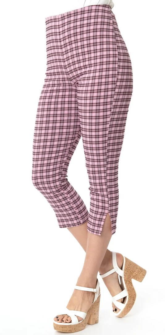 Shop Sour+Plus UNIQUE VINTAGE PINK & BLACK PLAID RACHELLE CAPRIS 3 Shop Sour+Plus UNIQUE VINTAGE PINK & BLACK PLAID RACHELLE CAPRIS