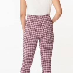 Shop Sour+Plus UNIQUE VINTAGE PINK & BLACK PLAID RACHELLE CAPRIS 10 Shop Sour+Plus UNIQUE VINTAGE PINK & BLACK PLAID RACHELLE CAPRIS