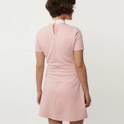 What's New SMAK PARLOUR MOCK NECK TURTLENECK WAVE MAKER DRESS PINK