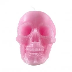 Haunted Homewares SOURPUSS ANATOMICAL SKULL CANDLE PINK