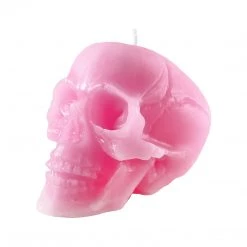 Haunted Homewares SOURPUSS ANATOMICAL SKULL CANDLE PINK