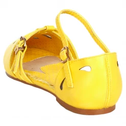 Bettie Page Shoes BETTIE PAGE POLLY BUCKLE FLATS YELLOW Footwear 7 Bettie Page Shoes BETTIE PAGE POLLY BUCKLE FLATS YELLOW Footwear