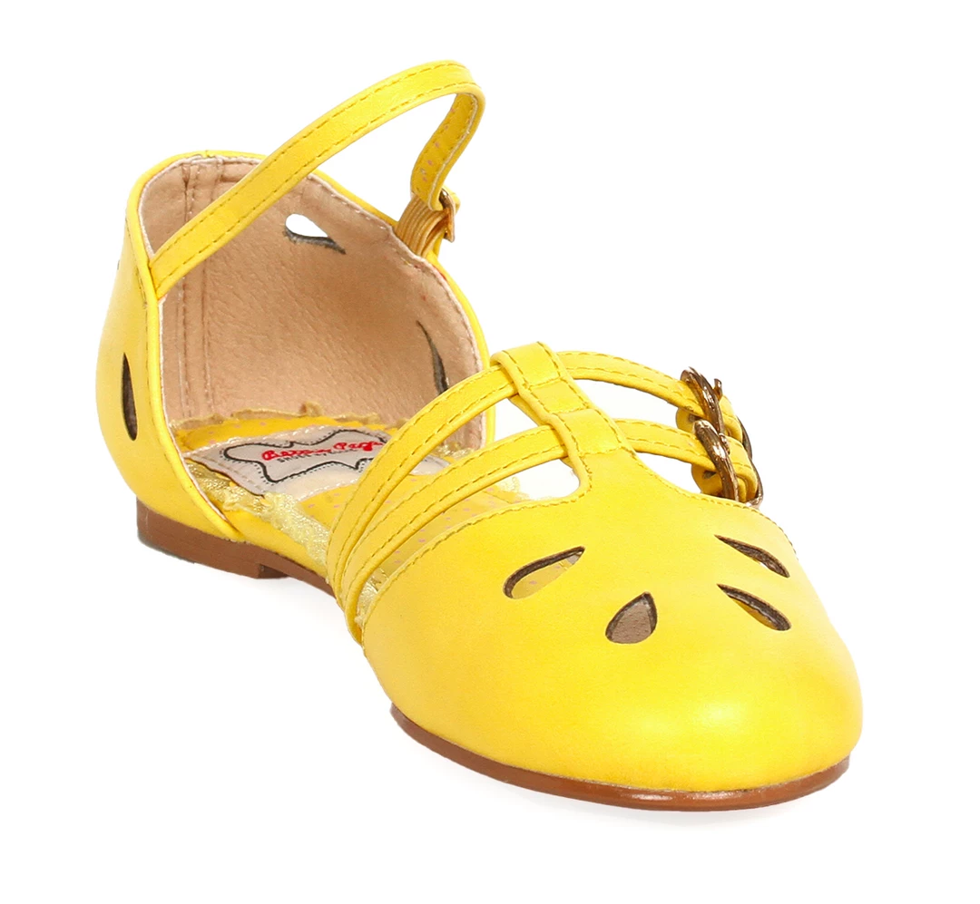 Bettie Page Shoes BETTIE PAGE POLLY BUCKLE FLATS YELLOW Footwear 4 Bettie Page Shoes BETTIE PAGE POLLY BUCKLE FLATS YELLOW Footwear