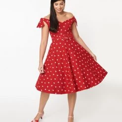 Shop Sour+Plus UNIQUE VINTAGE RED & PINK HEARTS PRAIRIE SWING DRESS 11 Shop Sour+Plus UNIQUE VINTAGE RED & PINK HEARTS PRAIRIE SWING DRESS