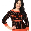 Shop Sour+Plus UNIQUE VINTAGE BLACK & ORANGE STRIPE PUMPKIN ANNALEIGH SWEATER