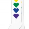 Gumball Poodle Accessories RAINBOW HEARTS KNEE HIGH SOCKS