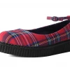 Footwear T.U.K. RED PLAID POINTED BALLET CREEPER 2 Footwear T.U.K. RED PLAID POINTED BALLET CREEPER