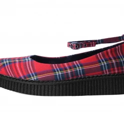 Footwear T.U.K. RED PLAID POINTED BALLET CREEPER 9 Footwear T.U.K. RED PLAID POINTED BALLET CREEPER