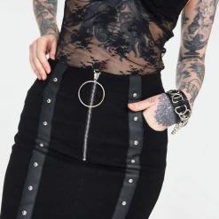 JAWBREAKER RELEASE ME BLACK DENIM SKIRT