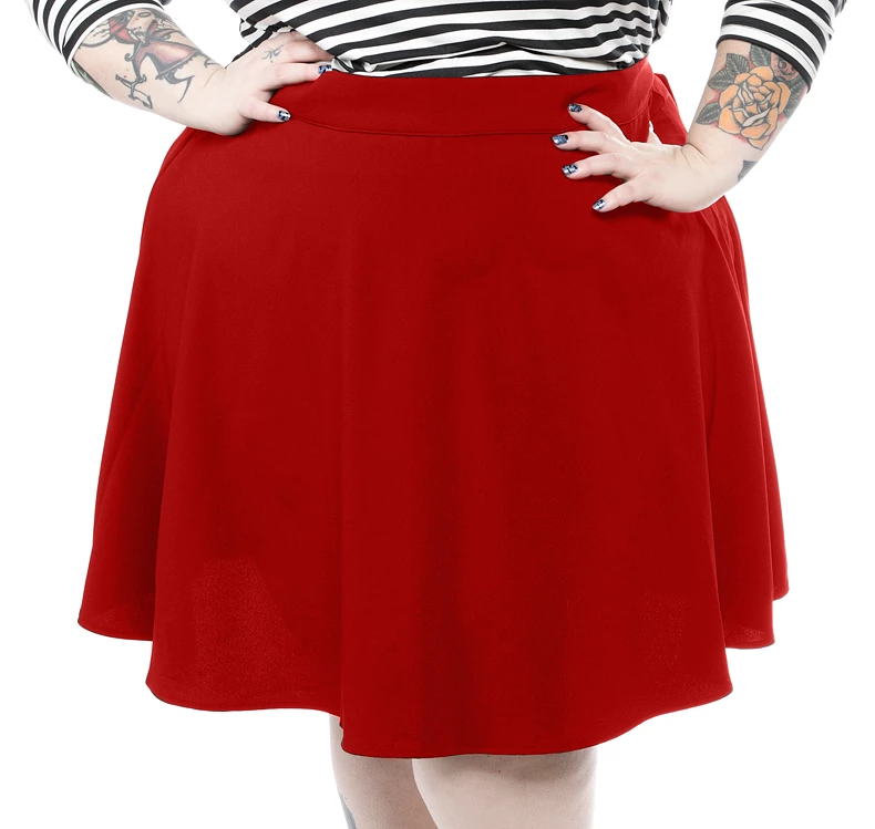 RETROLICIOUS SKATER SKIRT RED 3 RETROLICIOUS SKATER SKIRT RED