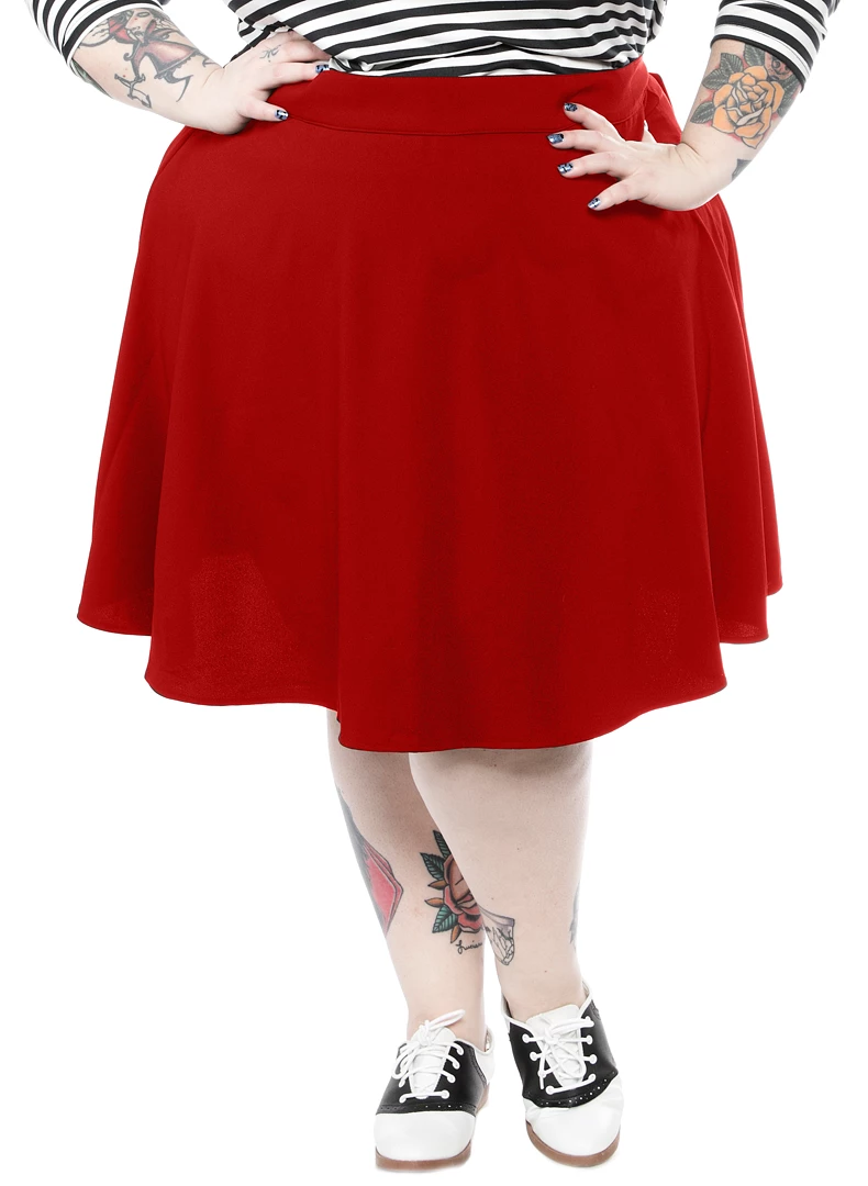RETROLICIOUS SKATER SKIRT RED 4 RETROLICIOUS SKATER SKIRT RED