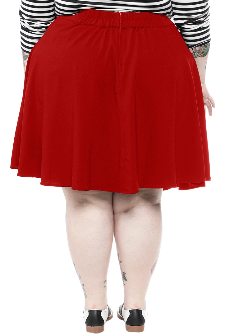 RETROLICIOUS SKATER SKIRT RED 5 RETROLICIOUS SKATER SKIRT RED