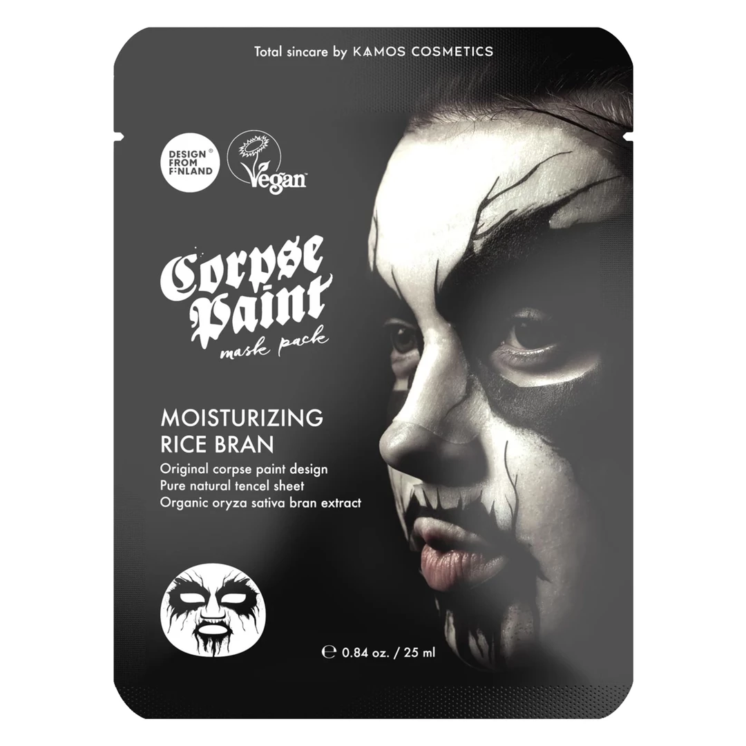 Kaamos Cosmetics What's New CORPSE PAINT ORGANIC FACE SHEET MASK RICE BRAN 3 Kaamos Cosmetics What's New CORPSE PAINT ORGANIC FACE SHEET MASK RICE BRAN
