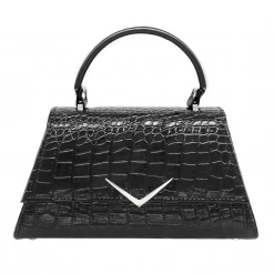 LIQUORBRAND RUMBLER BLACK CROCODILE PURSE