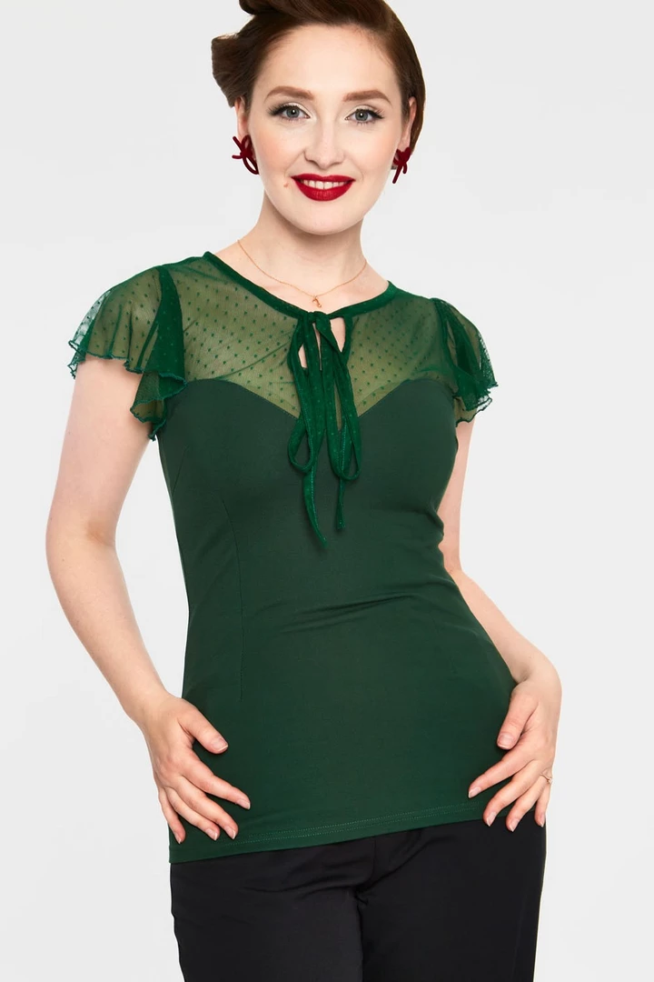 VOODOO VIXEN SAMANTHA MESH TOP GREEN 6 VOODOO VIXEN SAMANTHA MESH TOP GREEN