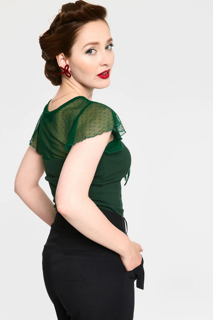 VOODOO VIXEN SAMANTHA MESH TOP GREEN 7 VOODOO VIXEN SAMANTHA MESH TOP GREEN