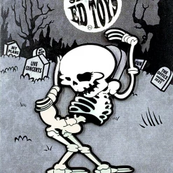 None SASSY SKELETON ENAMEL PIN