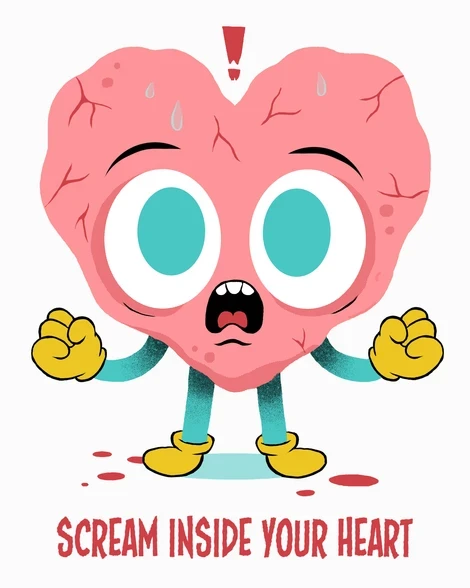 JELLYKOE SCREAM INSIDE YOUR HEART PRINT Homewares 4 JELLYKOE SCREAM INSIDE YOUR HEART PRINT Homewares