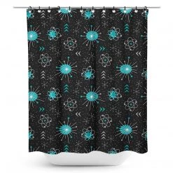 SOURPUSS ATOMICA SHOWER CURTAIN Haunted Homewares